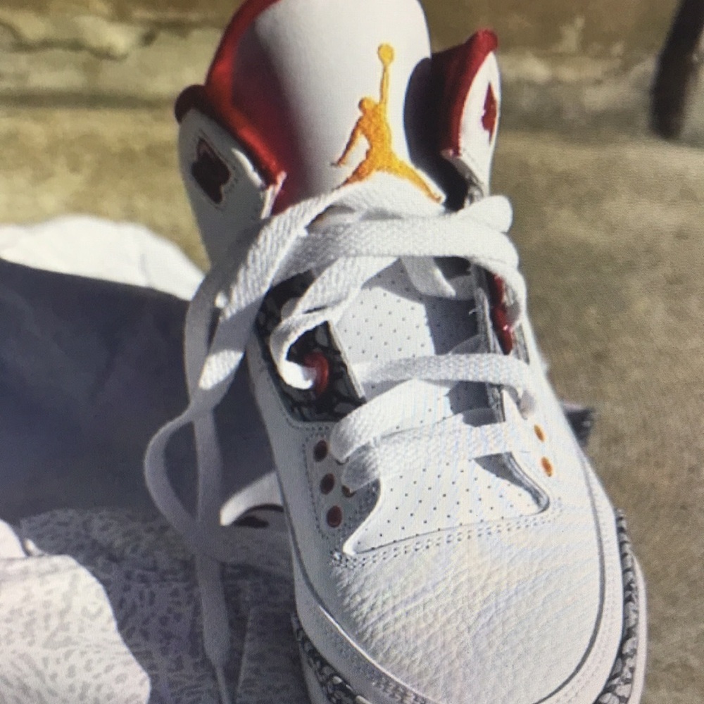Kids White and Red Basketball Sneakers